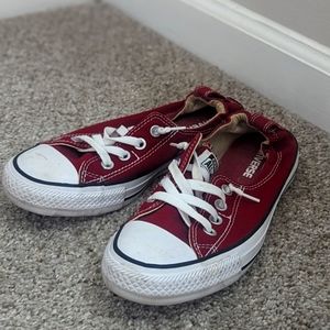 Burgundy Converse All-Star Slip-on Sneakers